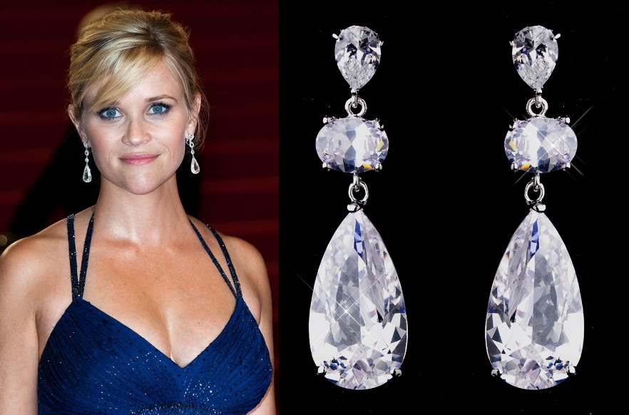 Reese Witherspoon Drop Dangle Earrings Celebrity Replica Jewelry