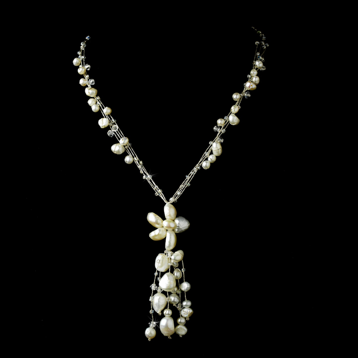 Keshi Pearl Dangle Necklace